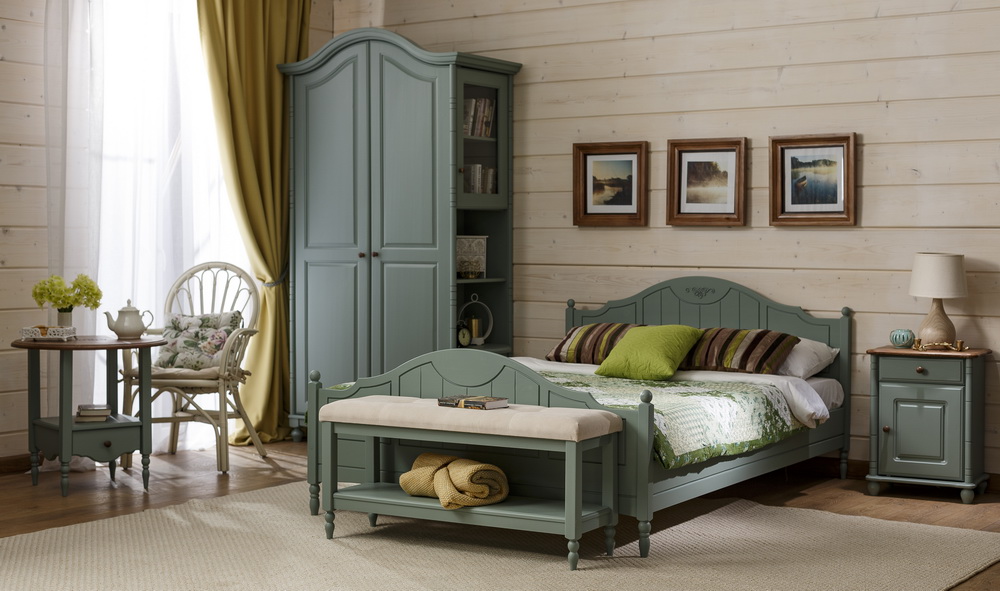 Шкаф с полками массив сосны Айно 2-ств №3