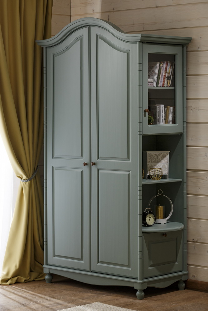 Шкаф с полками массив сосны Айно 2-ств №3