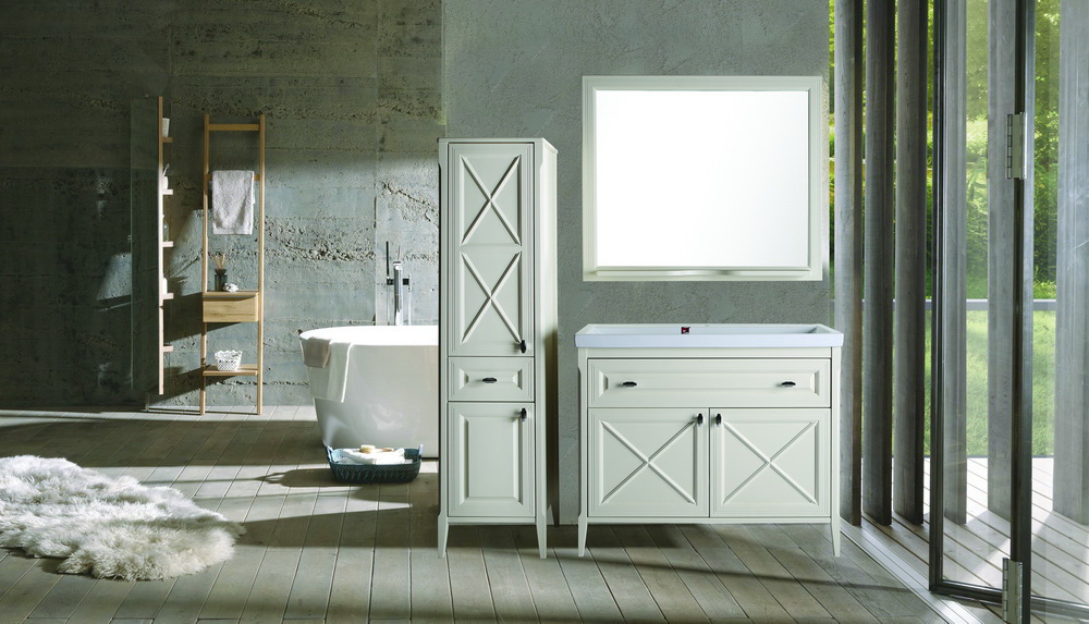 Пенал белый 1 ящик Монте 40 (петли слева)