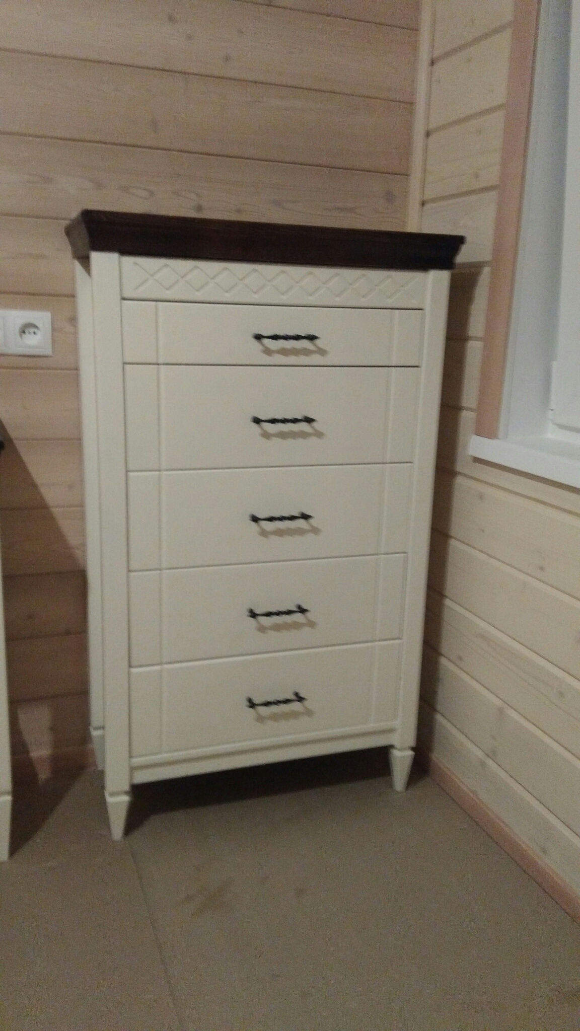 Комод массив сосны с 5 ящиками Дания №10