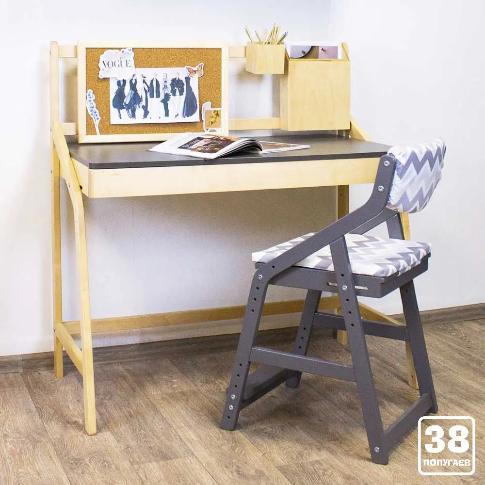 Стул  Rabbit   Wood серый  