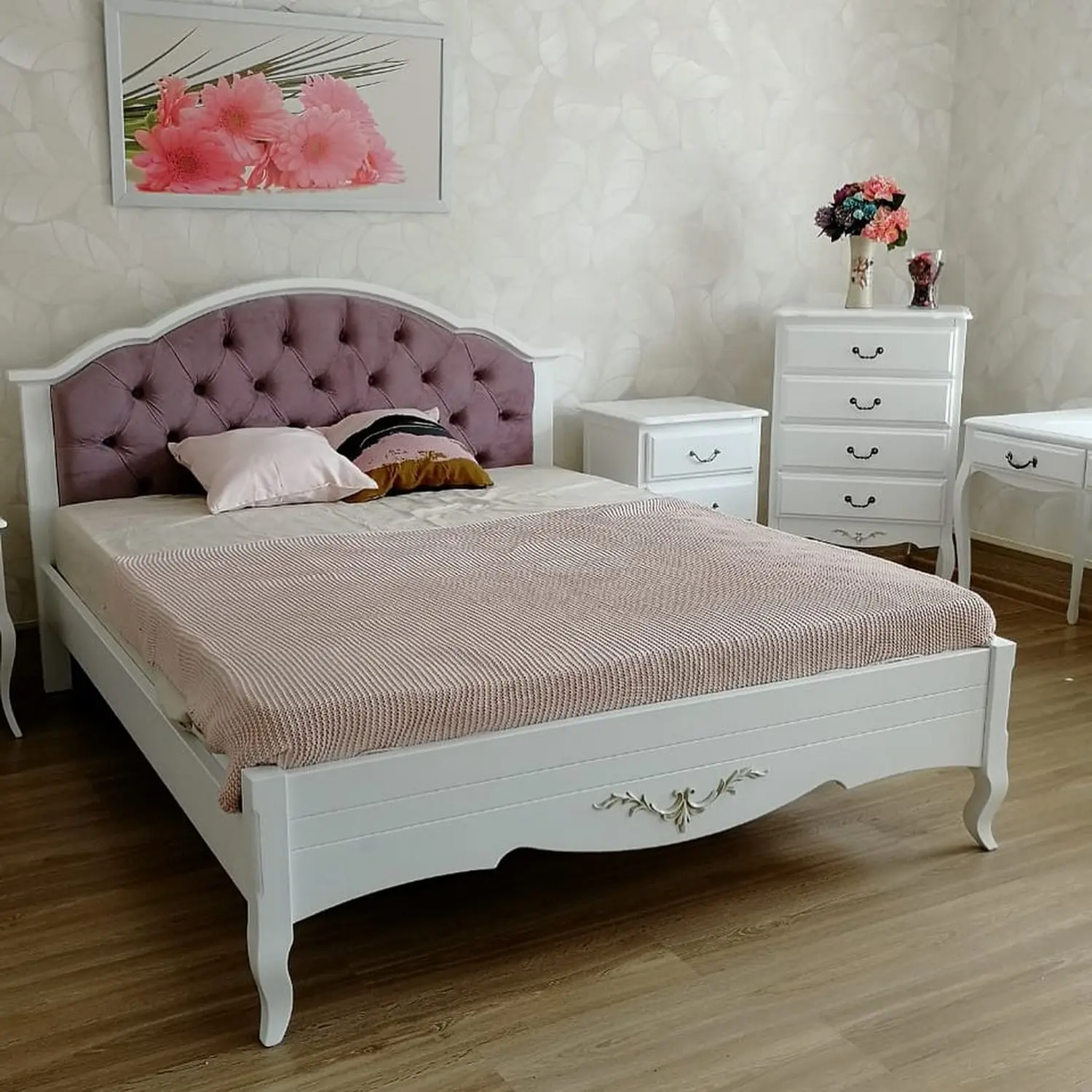 Кровать Флоренция 1200х2000 с каретной стяжкой