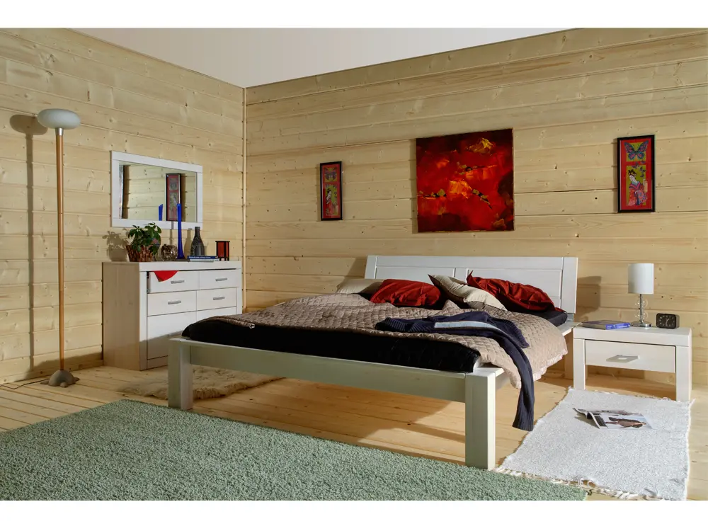 Зеркало белое из массива Брамминг