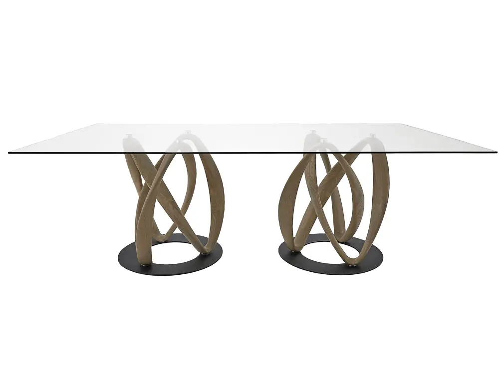 Стол Инфинити прямоугольный стекло двойной 2200