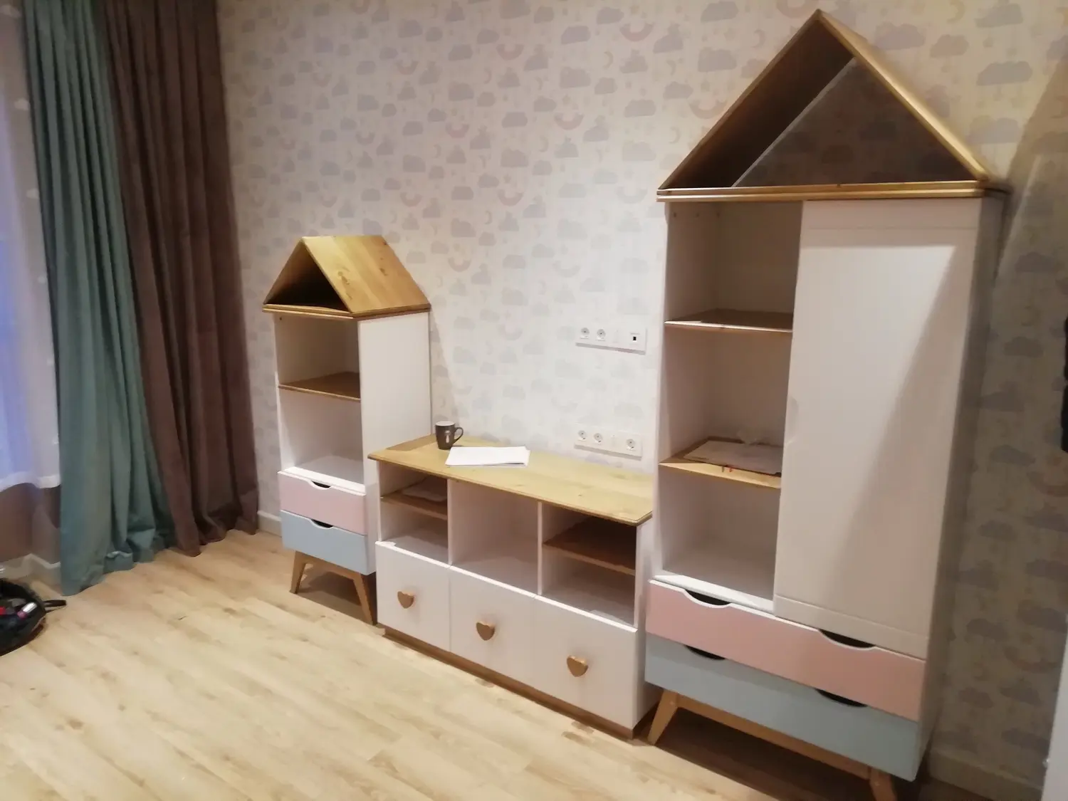 Стеллаж 2 ящика из сосны ТК №22