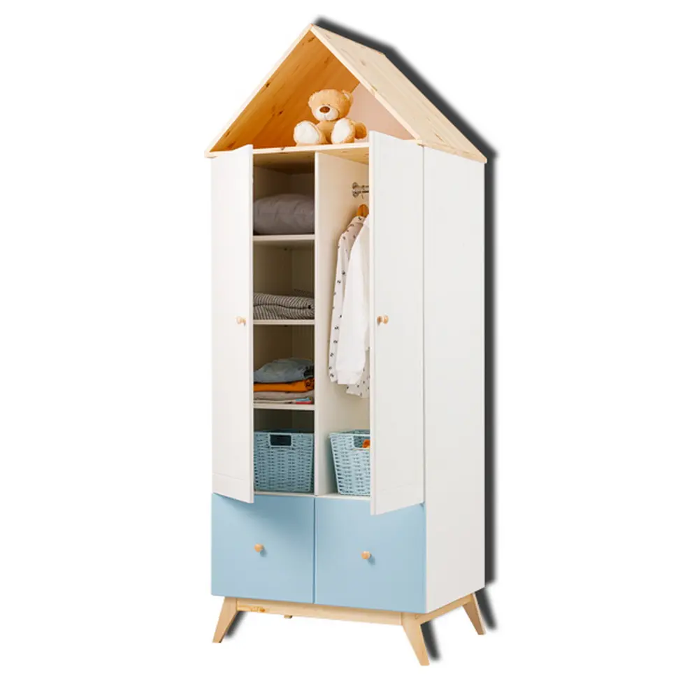 Шкаф в детскую комнату для одежды белый ТК №6 2-ств.