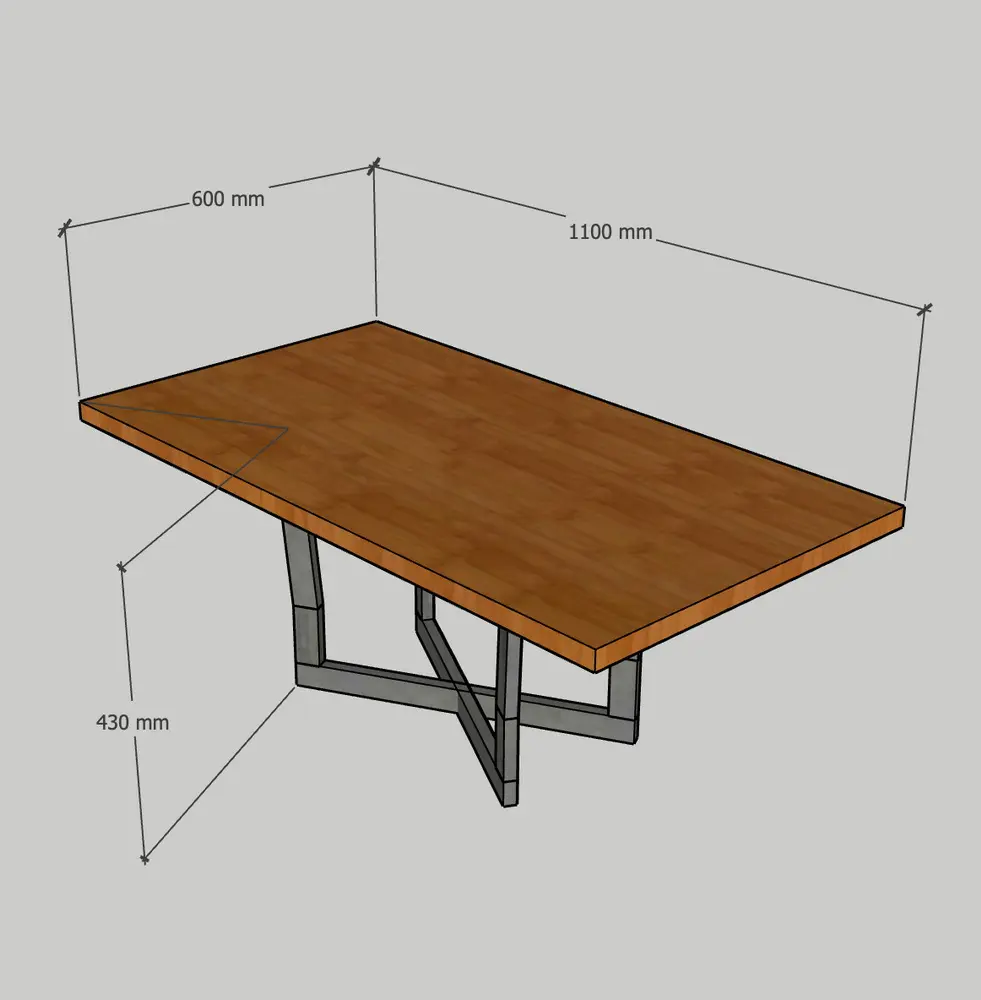 Журнальный стол массив лофт 05-03