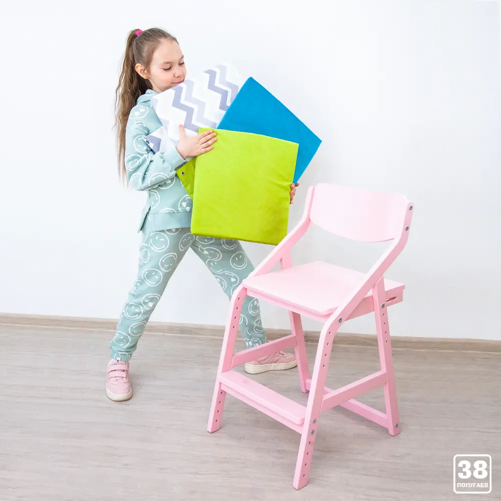 Стул массив березы  Rabbit   Wood розовый  