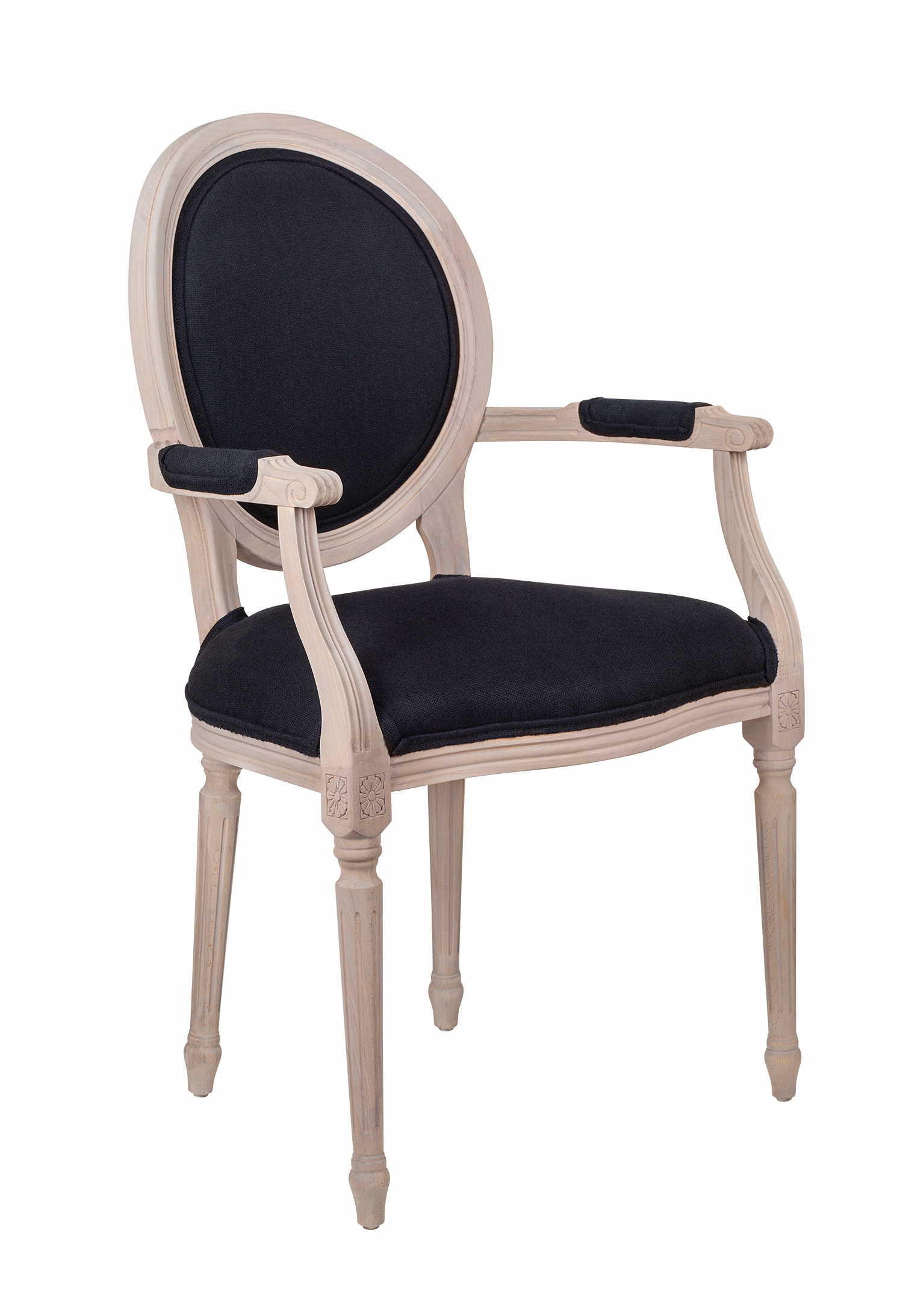 Мягкий стул с подлокотниками Delo Arm Black