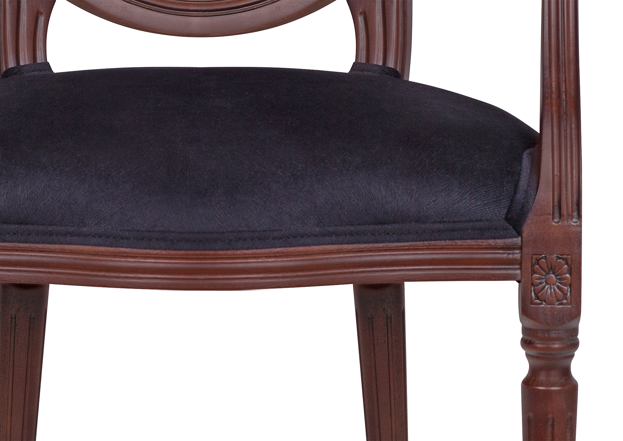 Мягкий стул с подлокотниками Delo Kora Arm Black