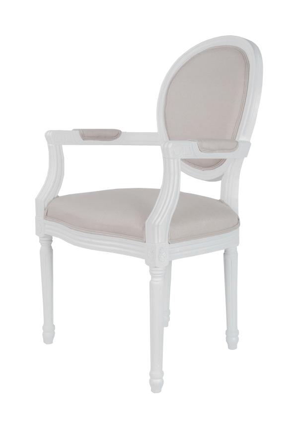 Мягкий стул с подлокотниками Diella Beige