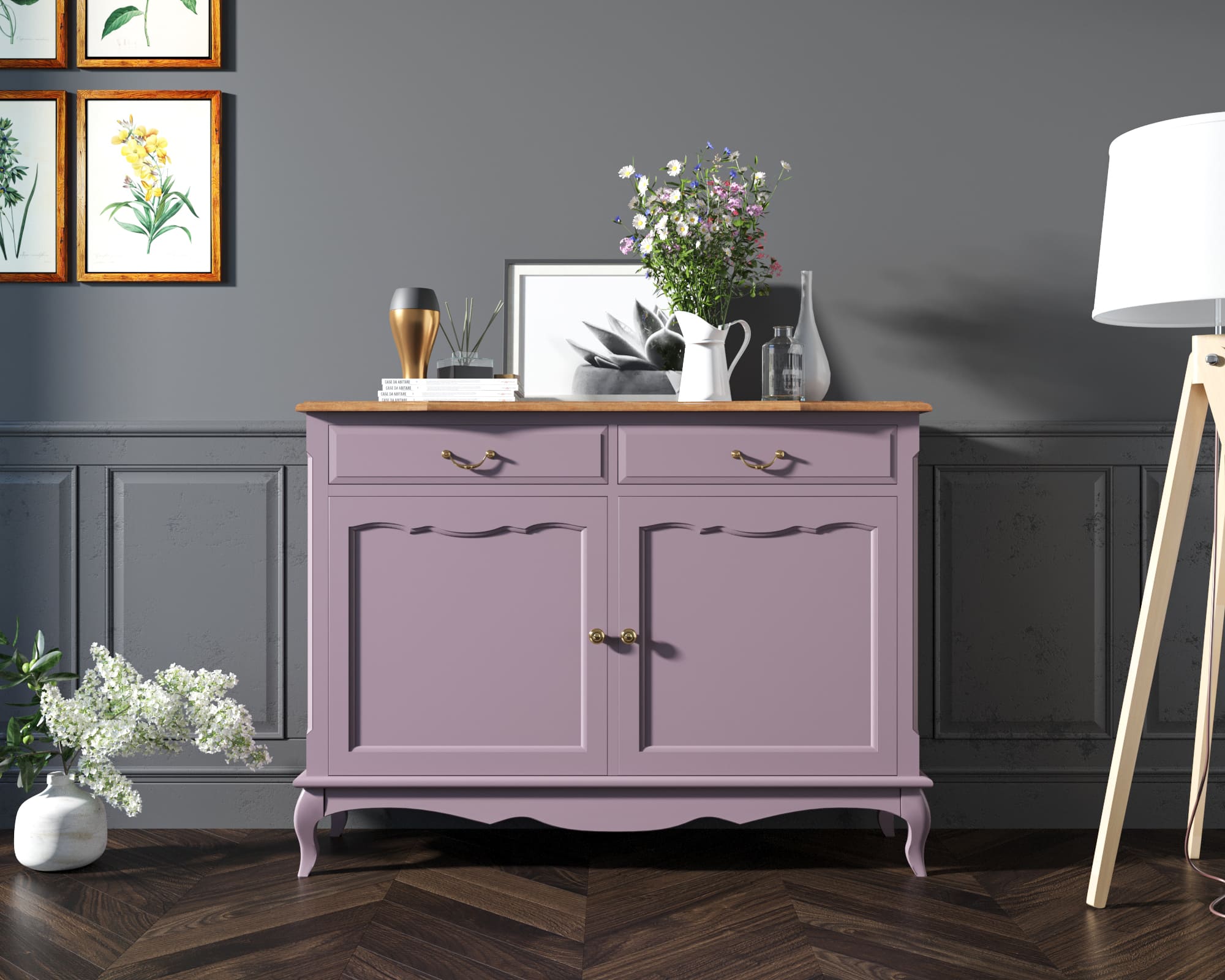 Комод из дерева "Leontina Lavanda" с ящиками