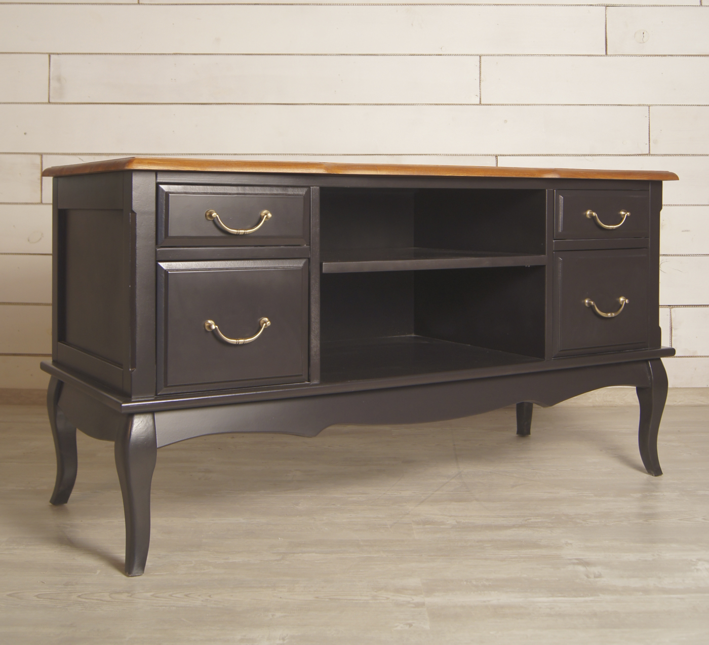 Комод под TV с 4 ящиками «Leontina Black»