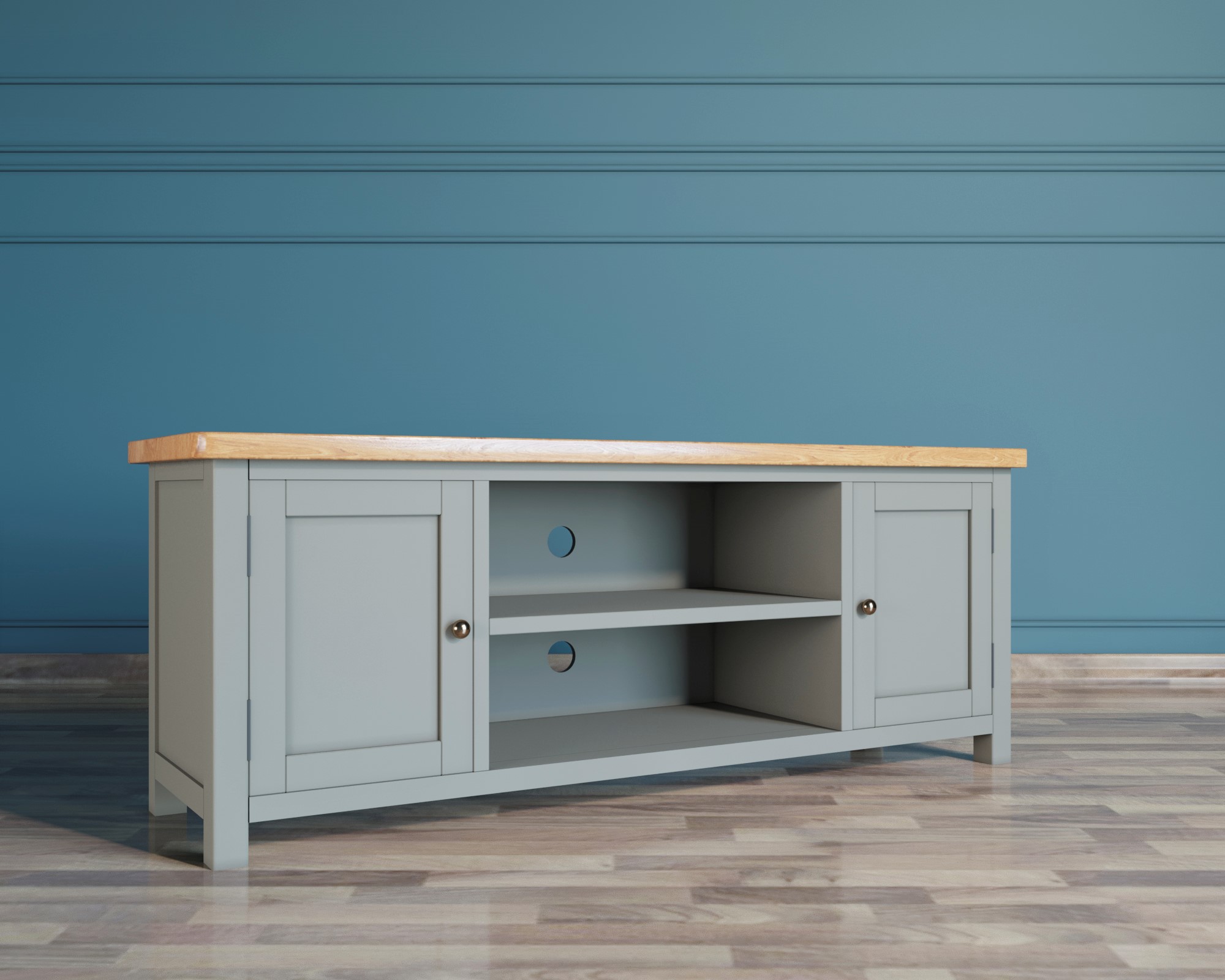 Комод под TV из дерева "Jules Verne" серый