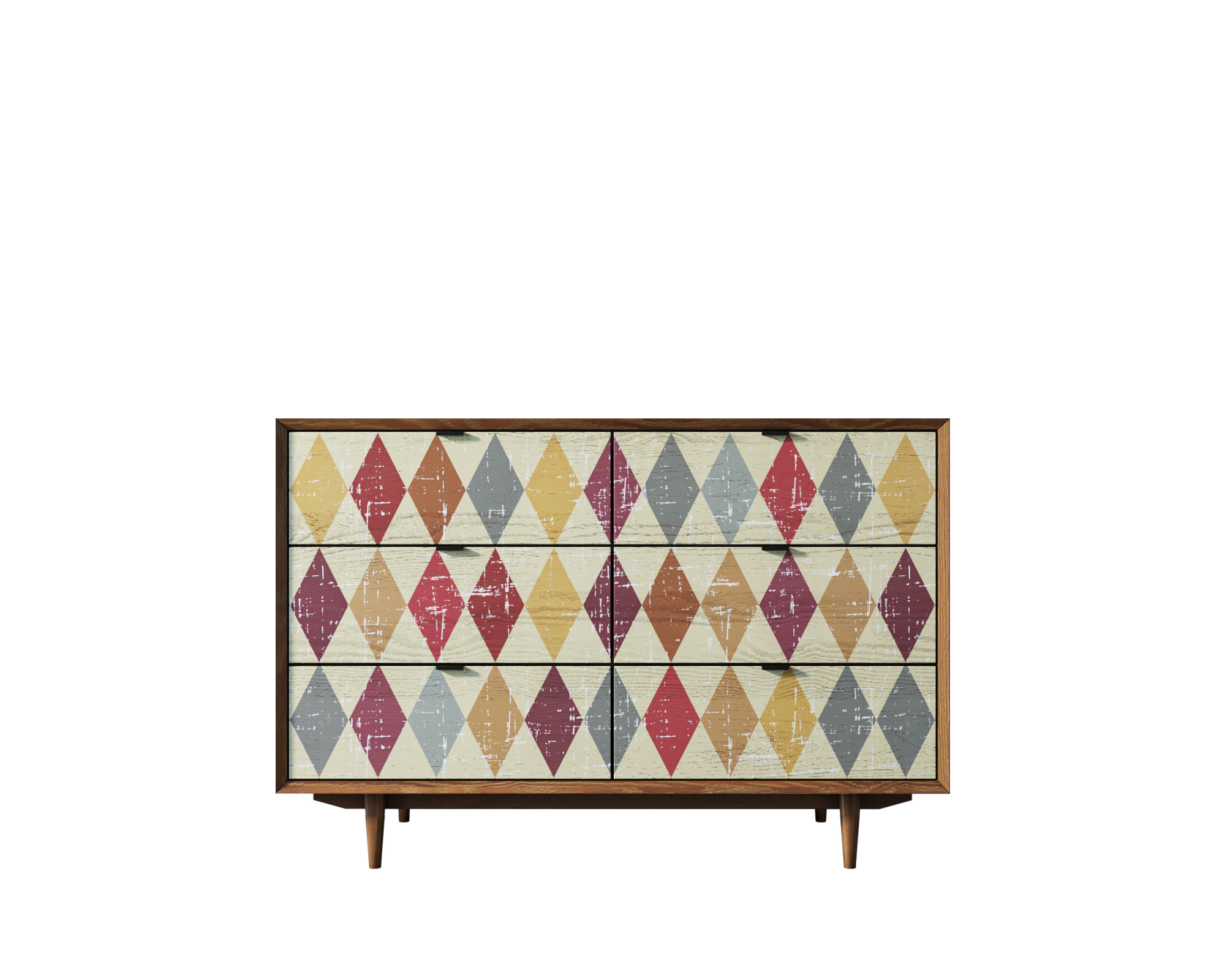 Комод массив дерева "Bruni print" с шестью ящиками
