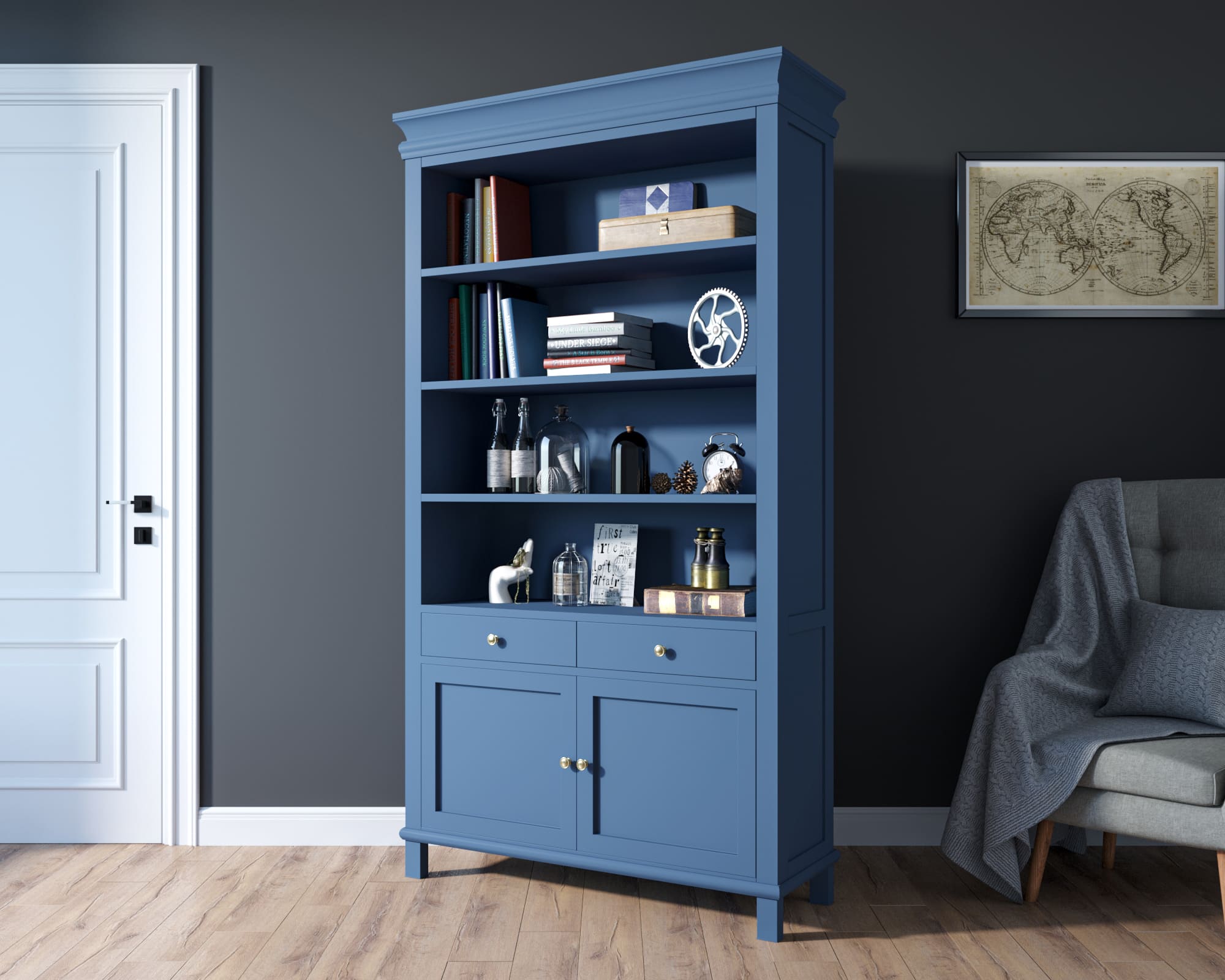 Стеллаж с ящиками мдф "Jules Verne"