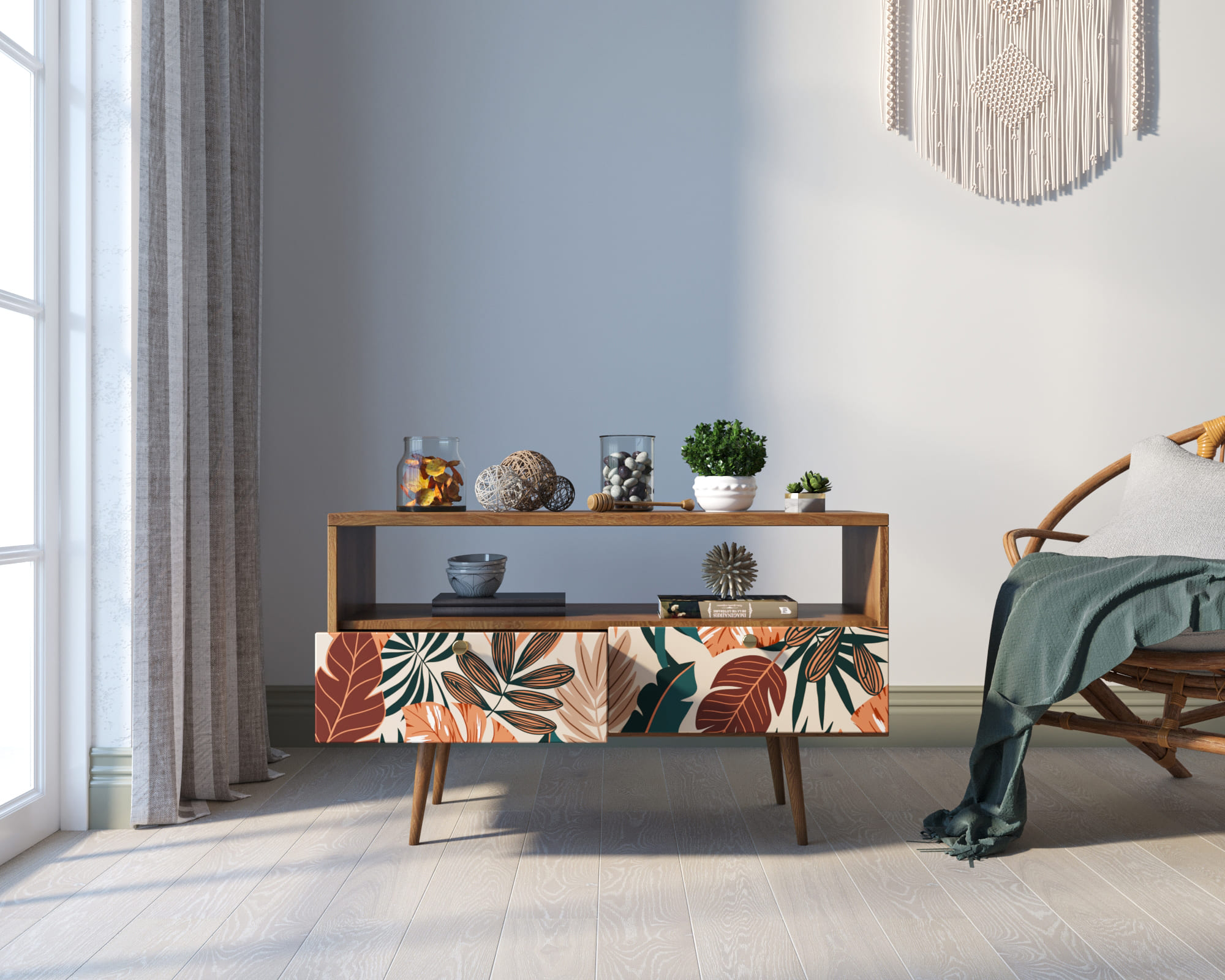 Консоль "Berber" с двумя ящиками