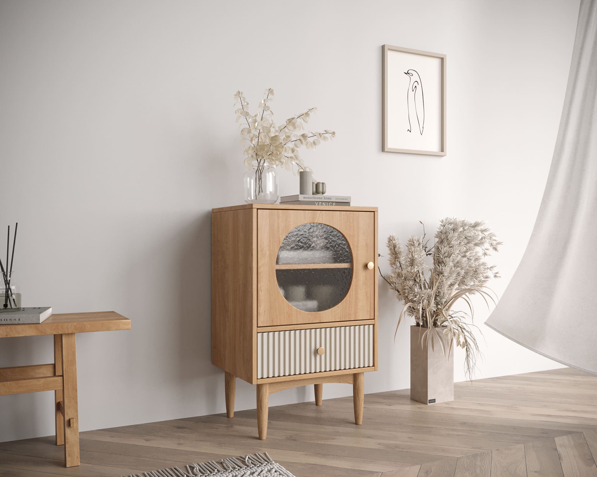 Высокая тумба "Bubble" с одним ящиком арт BBL12