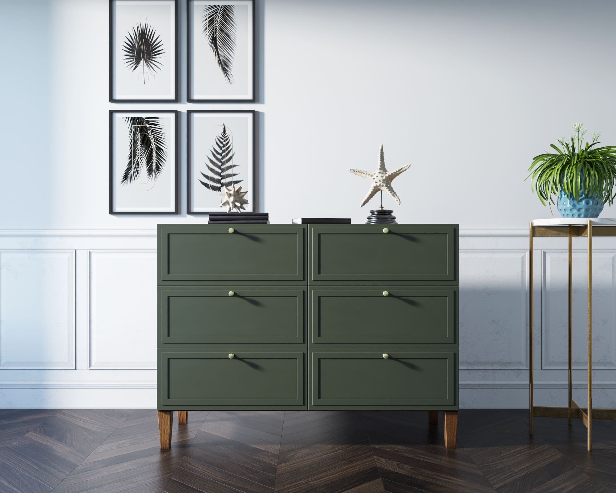 Комод из дерева "Andersen" на 6 ящиков