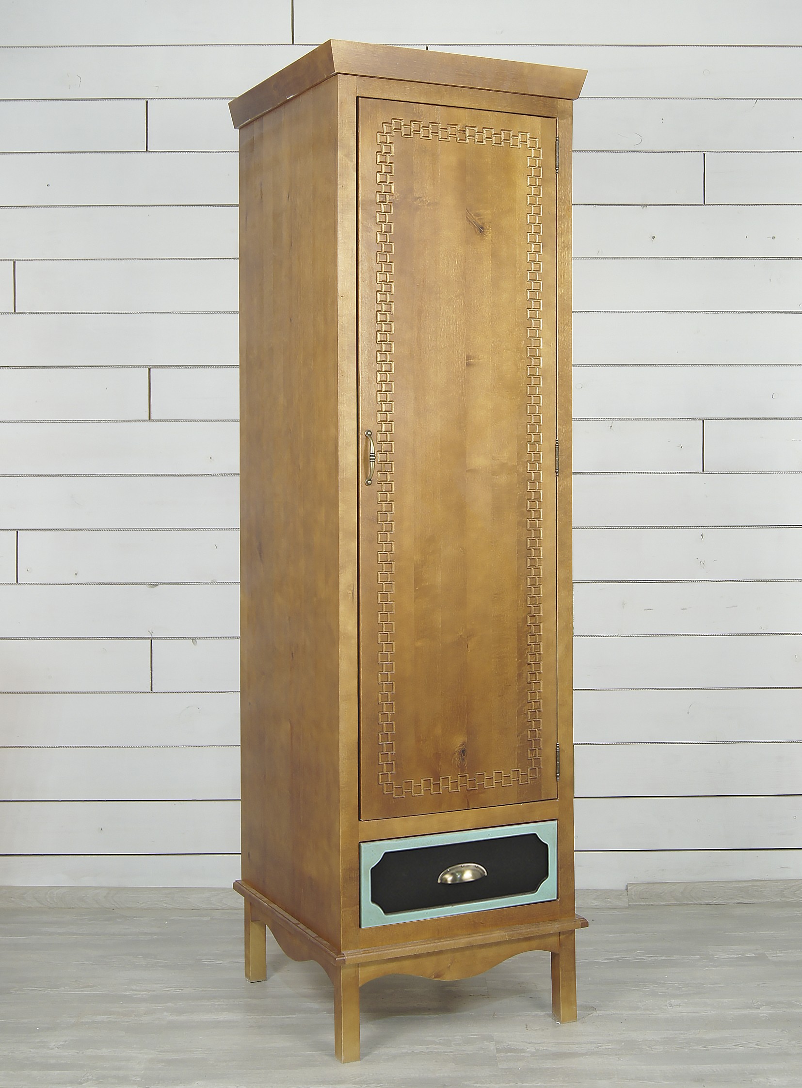 Шкаф одностворчатый светлый  с ящиком "Gouache Birch"