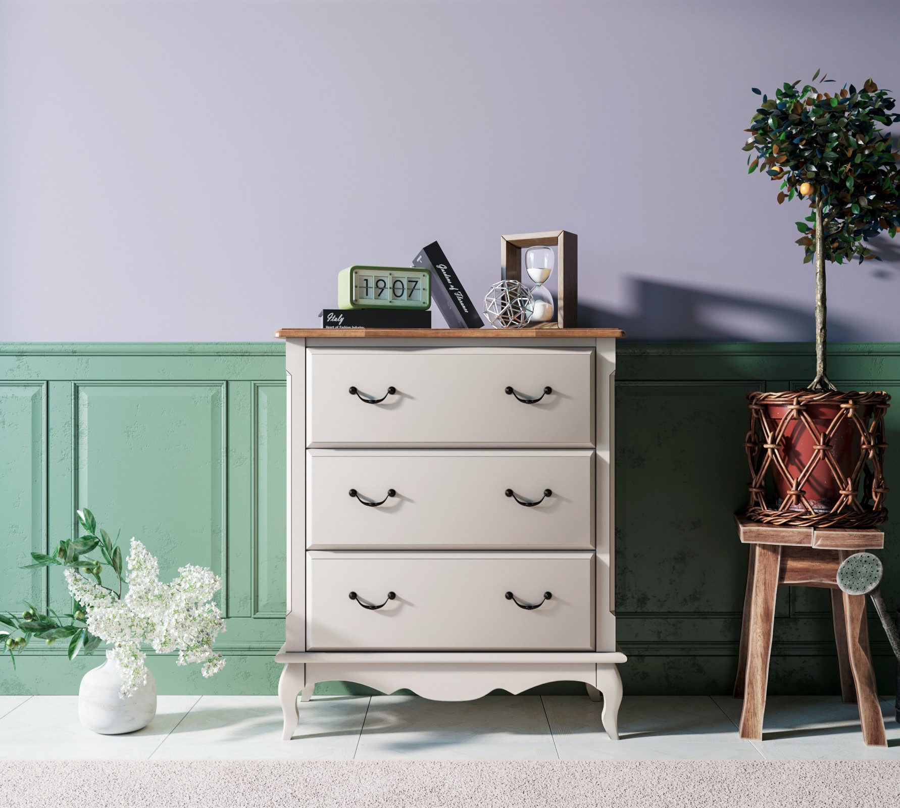 Комод мдф Leontina три ящика