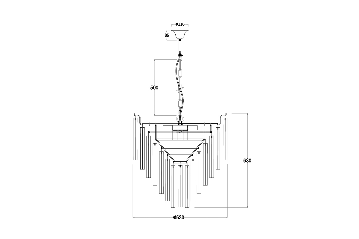 20MD3373-9 Светильник потолочный матовое стекло d63*63см