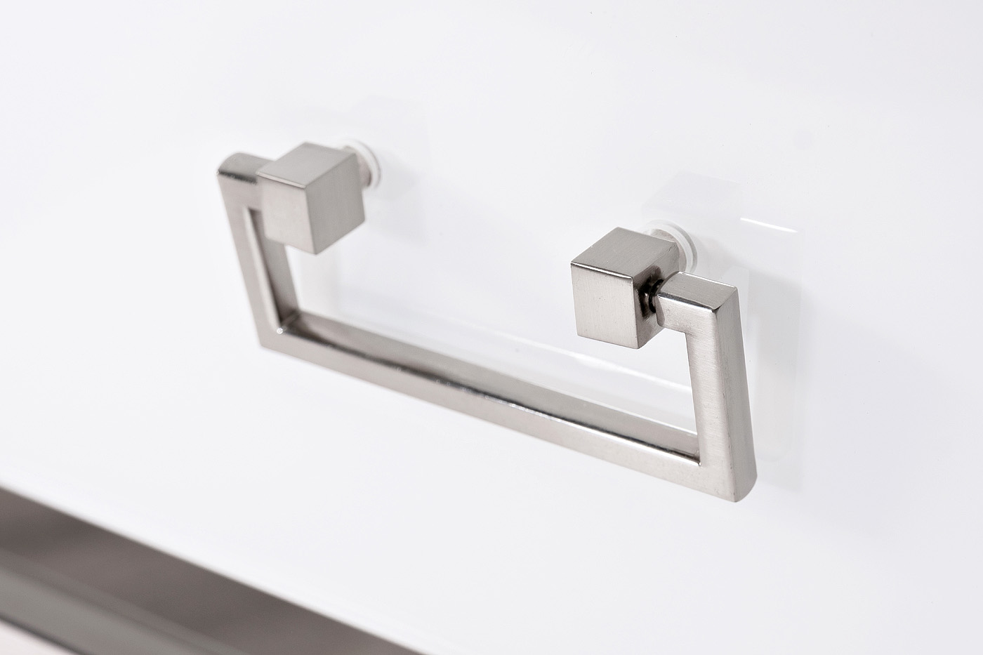 KFG070-NI Консоль, 2 ящика, белая/ хром 