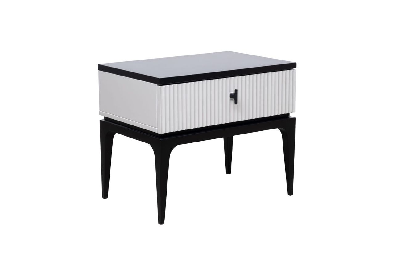 GD-00004 Тумбочка прикроватная Este черно/серая 
