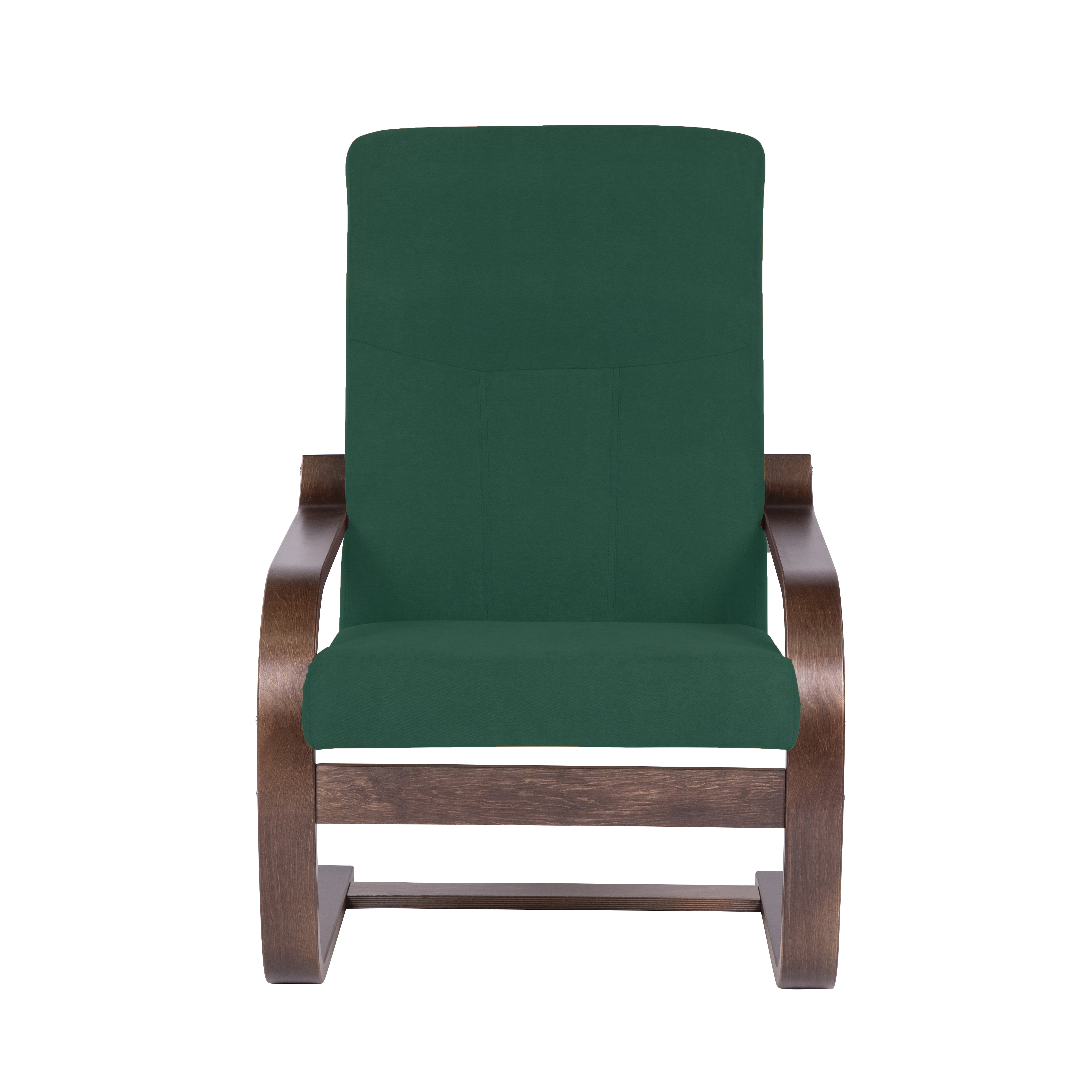 кресло Кристалл Фреш 25 зелёный каркас Орех