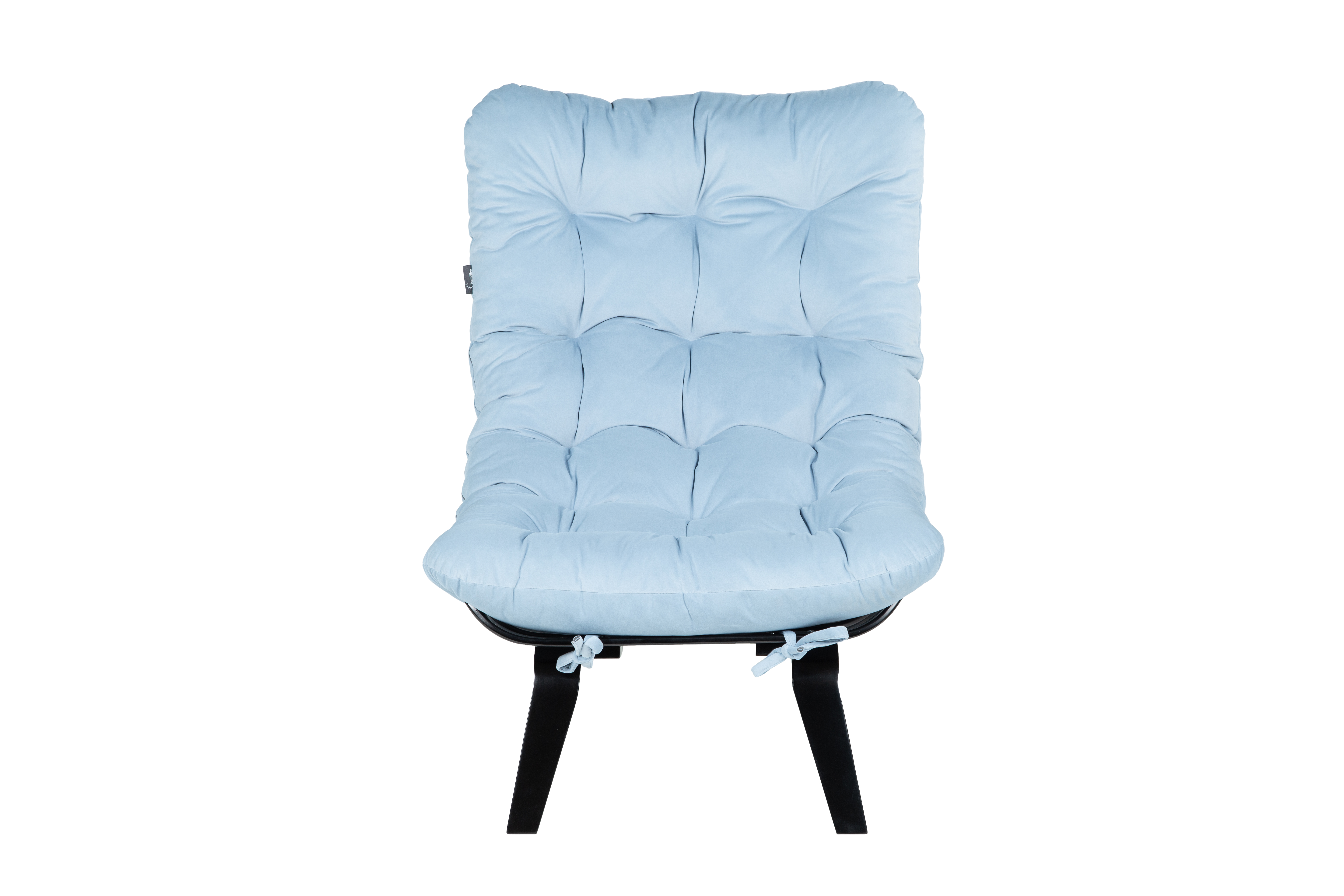 кресло Ессей 2  фреш 11 голубой каркас  Венге структура