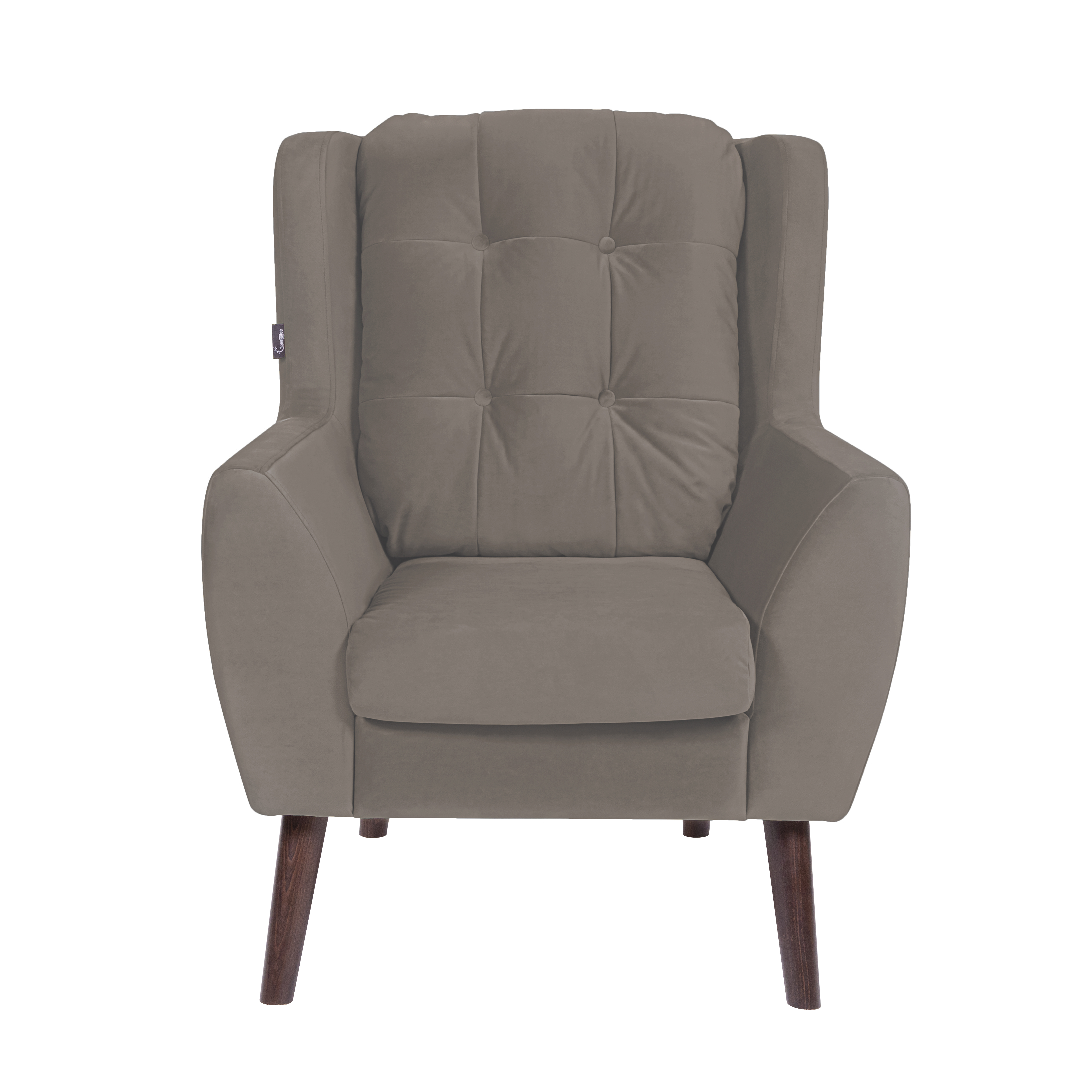 кресло Гермес  фреш 04 бежевый каркас  Орех