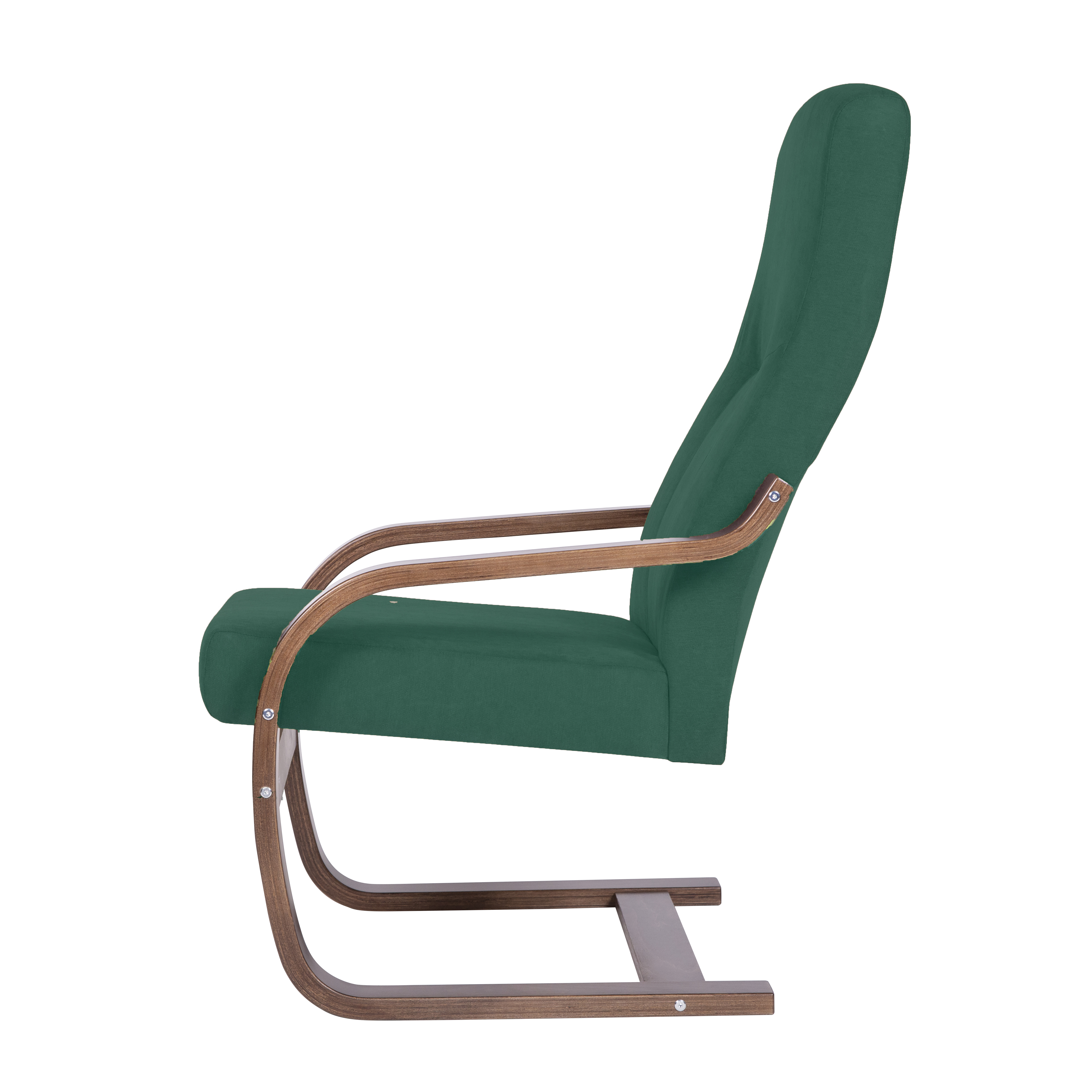 кресло Кристалл Фреш 25 зелёный каркас Орех