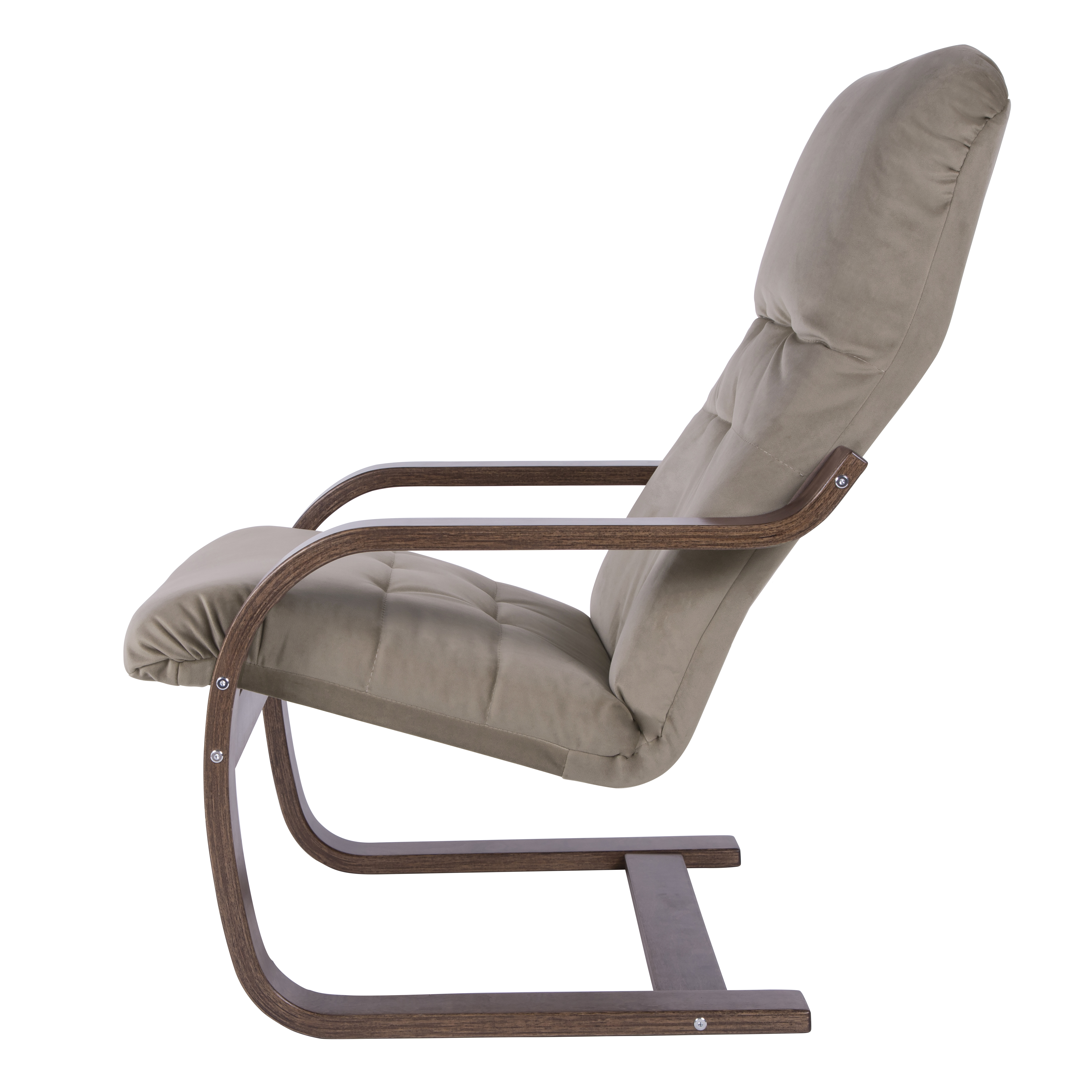 кресло Сайма  фреш 04 бежевый каркас  Орех