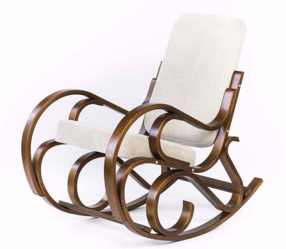  Кресло-качалка Муза  Слоновая кость каркас  Вишня