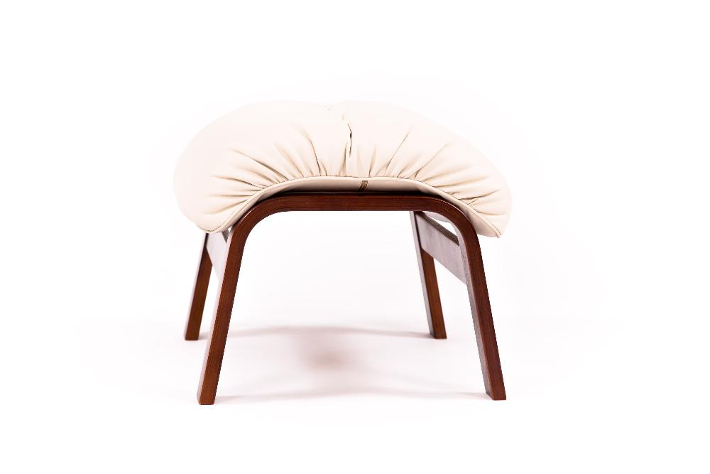 пуф Альбано Экокожа крем каркас Вишня