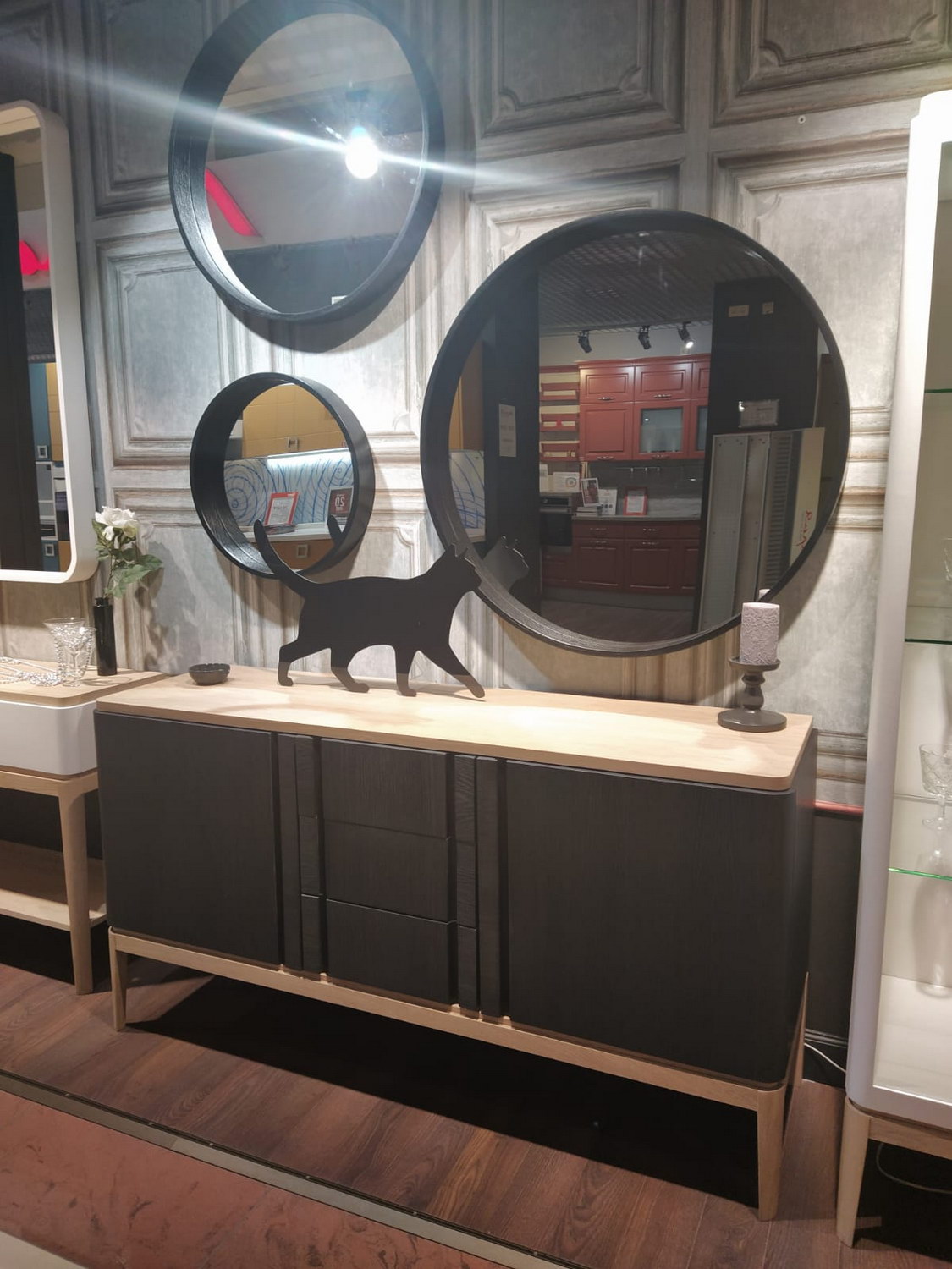 Комод с ящиками массив дуба чёрный ICON’S РВ 803 (выставочный образец)