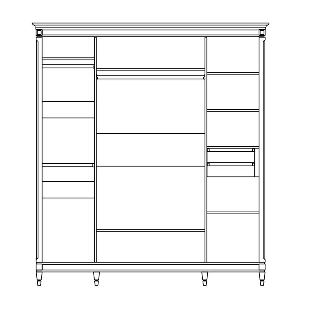 Шкаф Бирмингем 4-ств. ГМ 6454