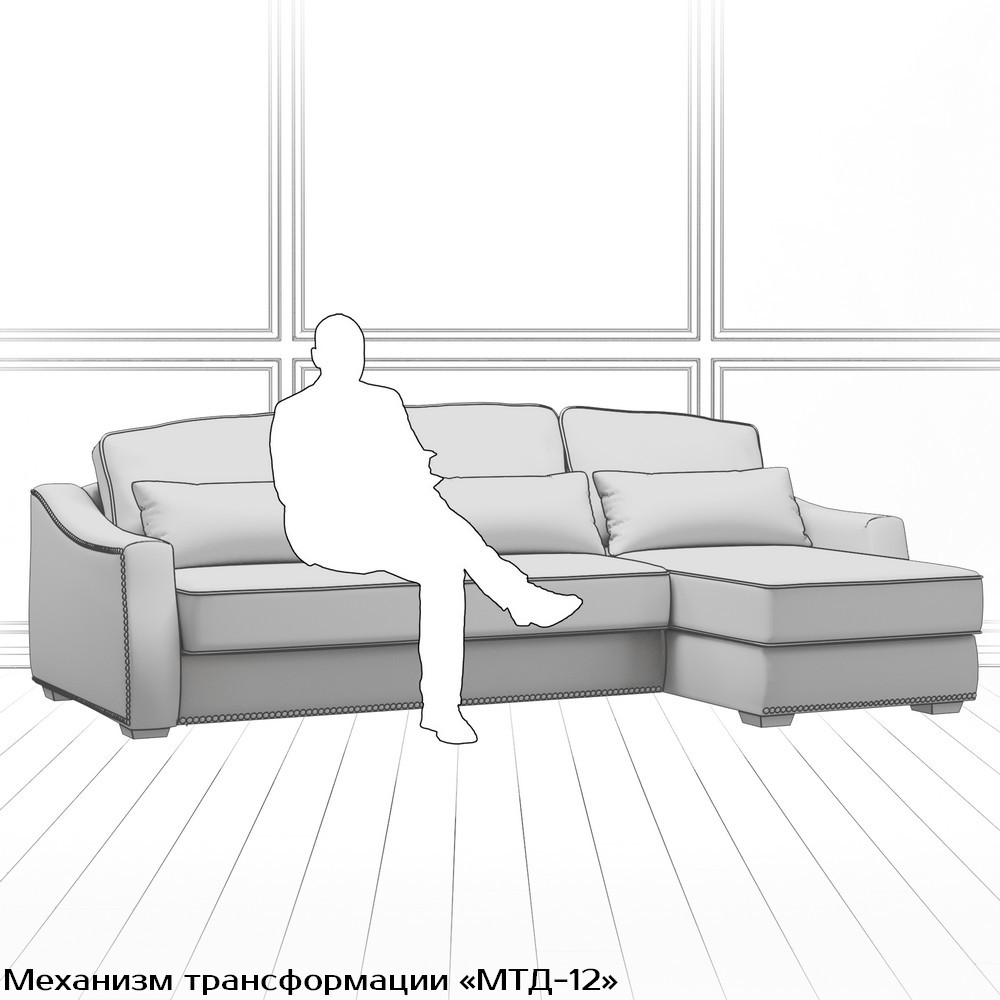 Диван Concerto (с механизмом) DCo-TR-180-K03-N-B18