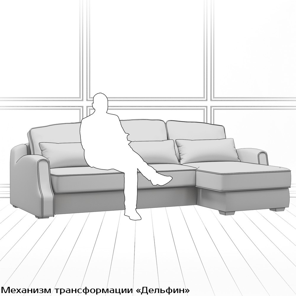 Диван Corsa (с механизмом) DCr-TR-180-K03-Ka-B18