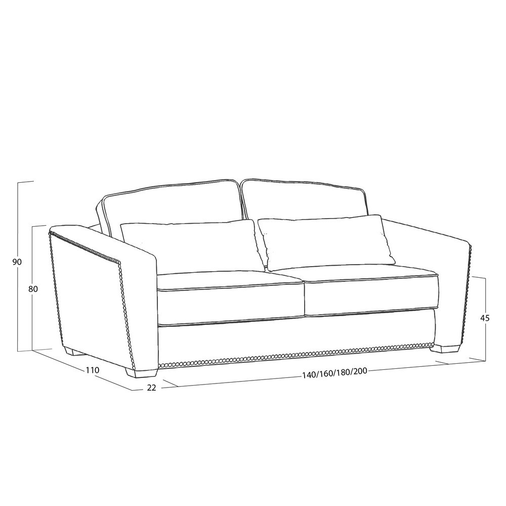 Диван Esten (с механизмом) DEs-I-180-K03-N-B08
