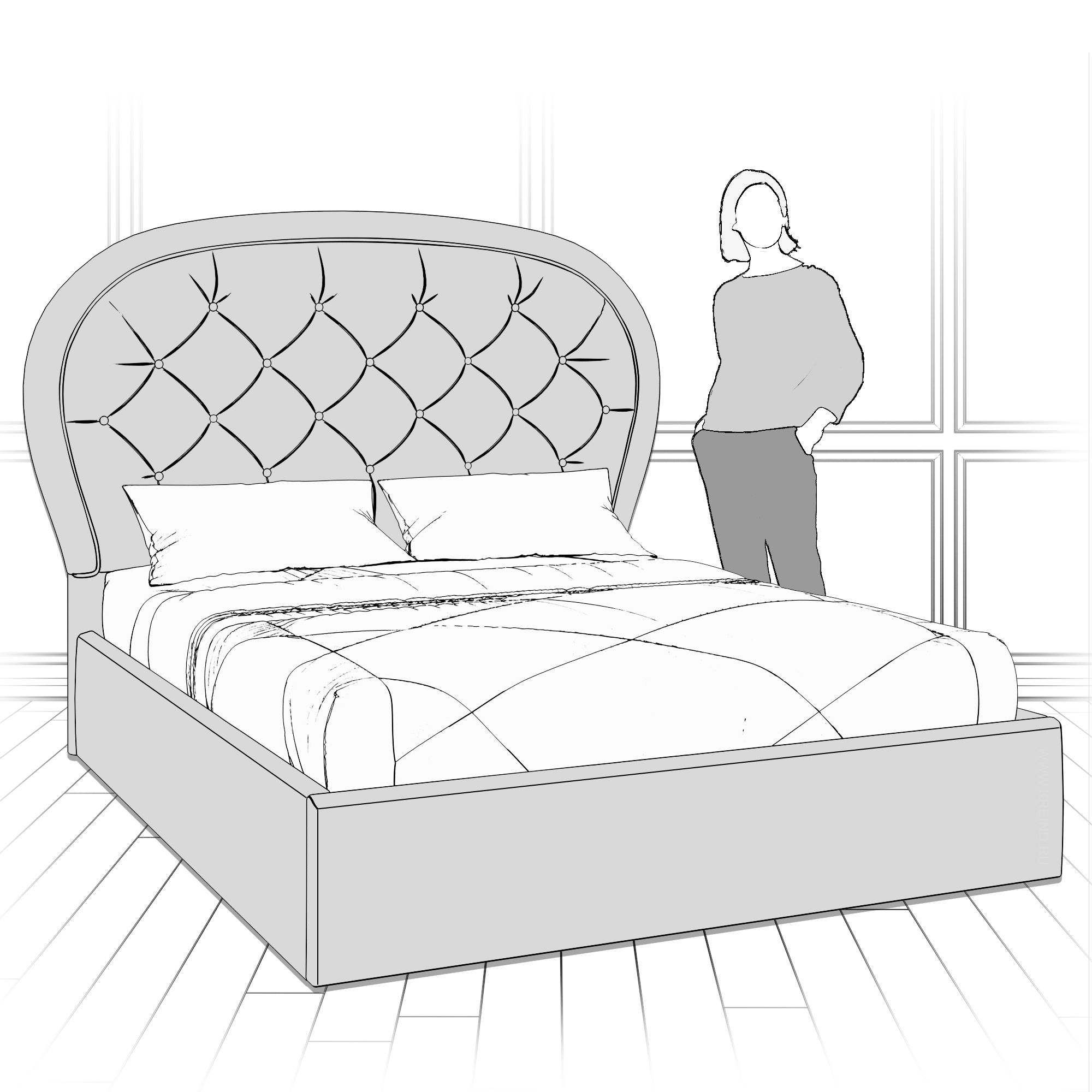 Кровать с подъемным механизмом K50-1800-B13