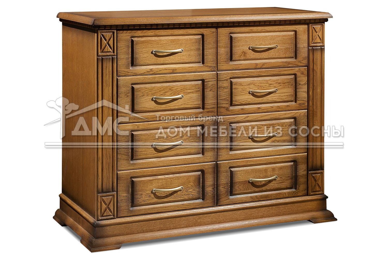 Комод с 8 ящиками сосна Флоренция
