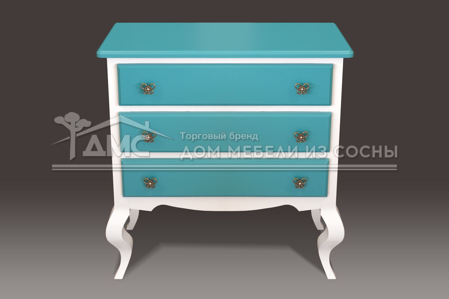 Комод с 3 ящиками массив сосны Прованс Скай