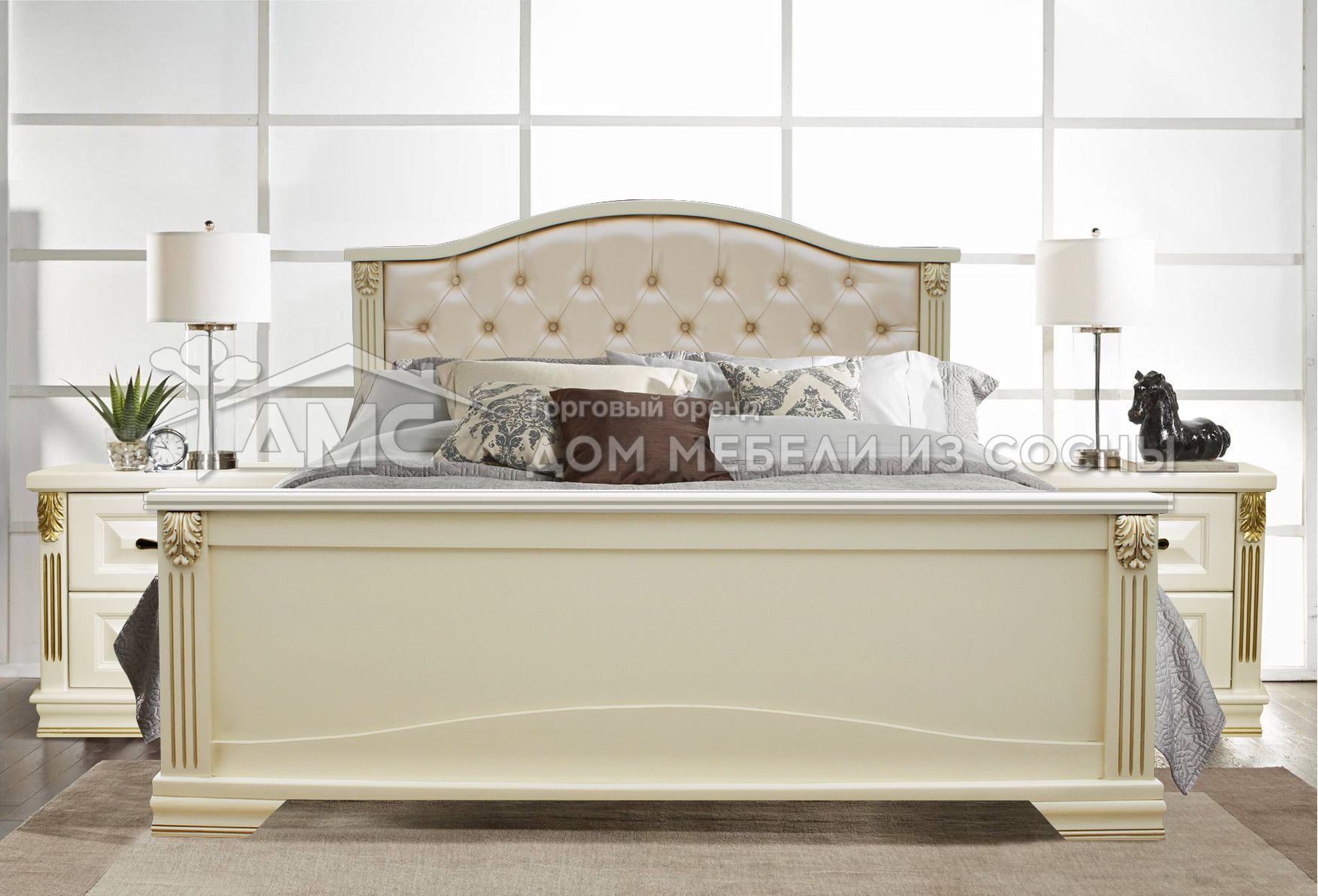 Кровать Кливия с мягкой спинкой 1200х2000