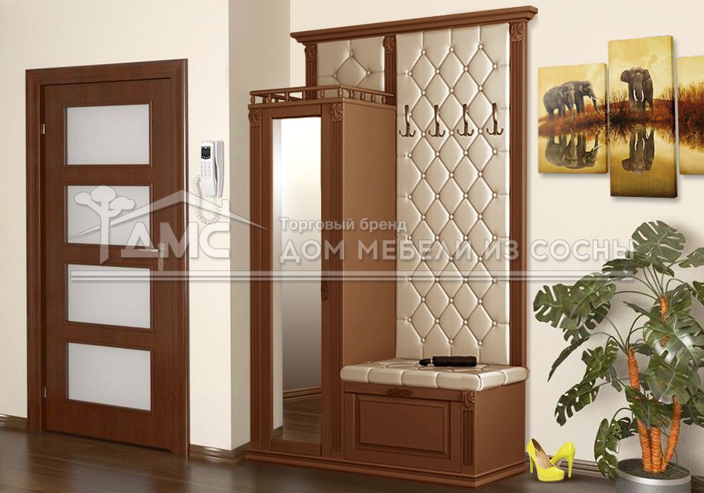 Прихожая Тунис с открытой вешалкой и зеркалом-2