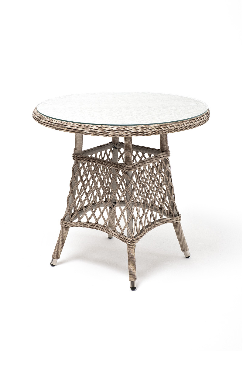 "Эспреззо–80 R" обеденная группа плетеная, цвет бежевый