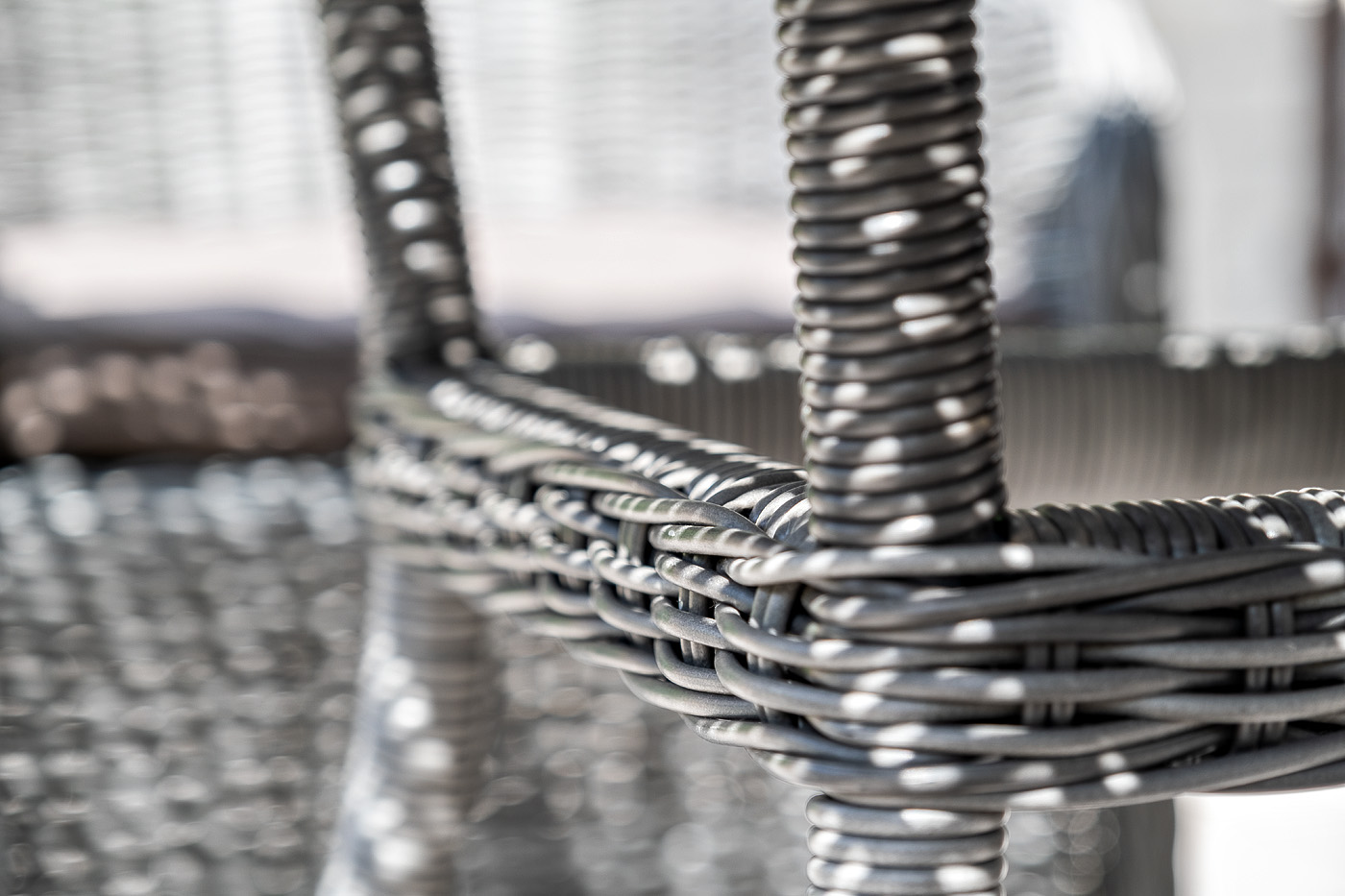 "Франческо" обеденная группа плетеная, цвет графит