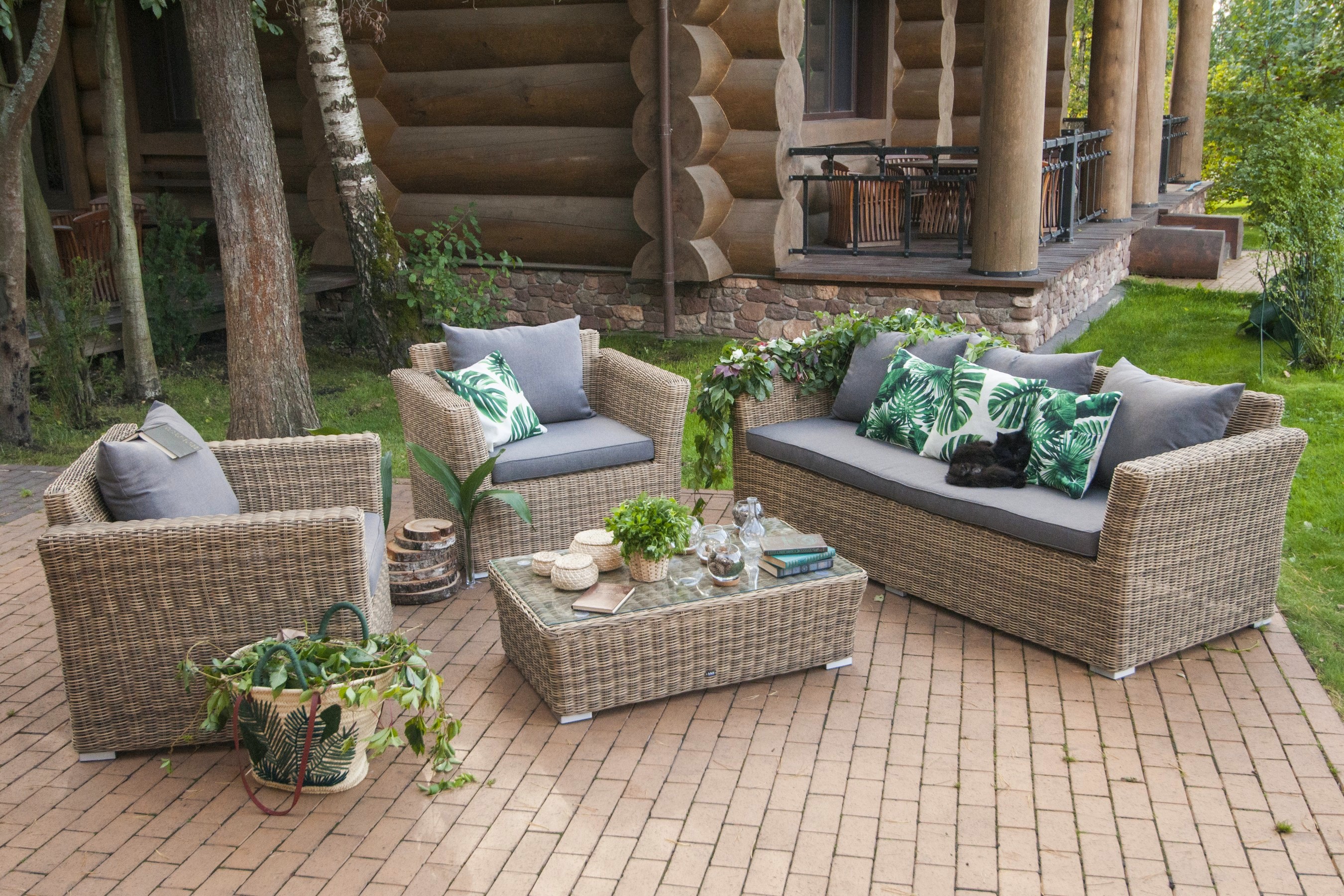 "Капуто" кресло из искусственного ротанга, цвет соломенный