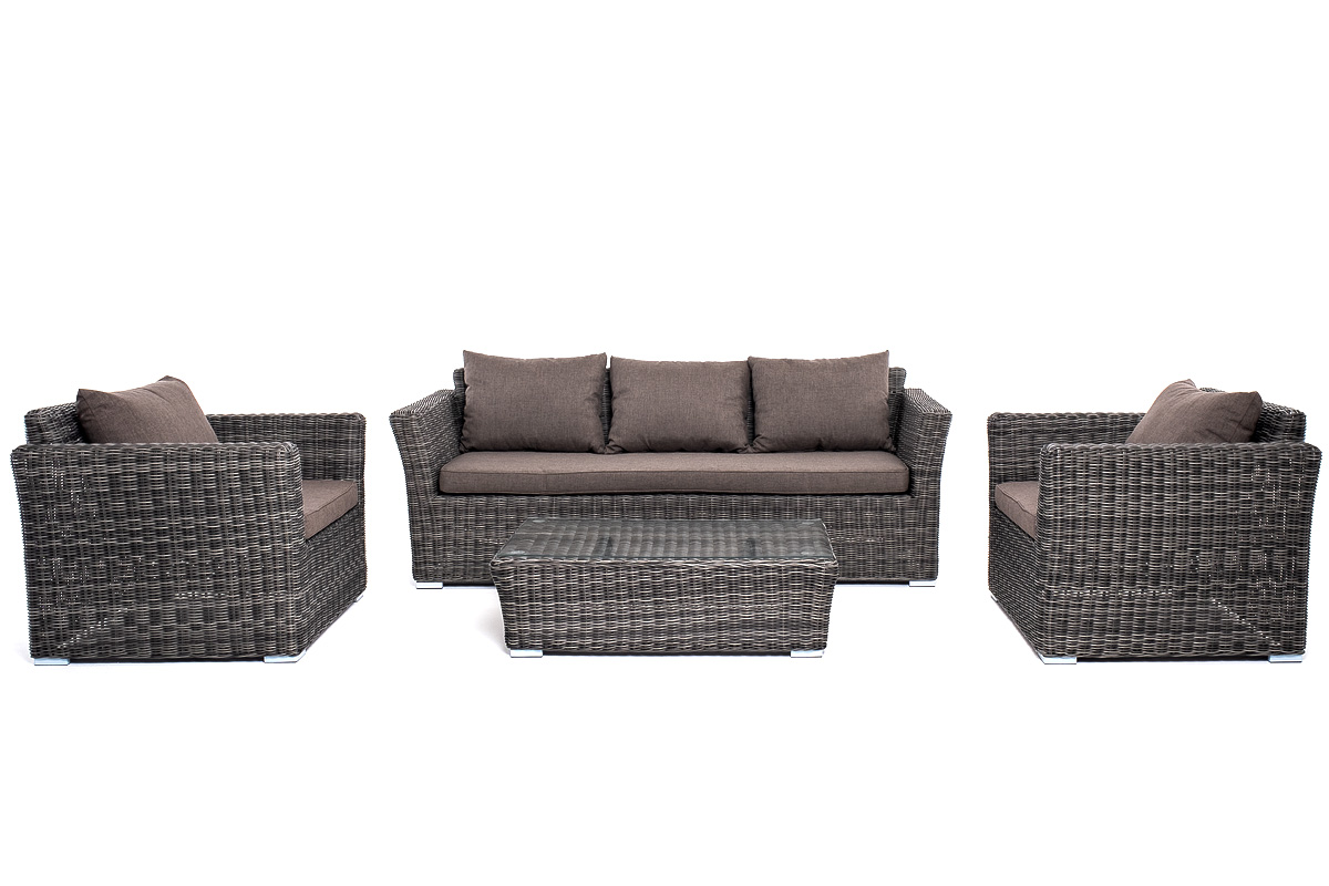 "Капуто" лаунж-зона из искусственного ротанга, цвет графит