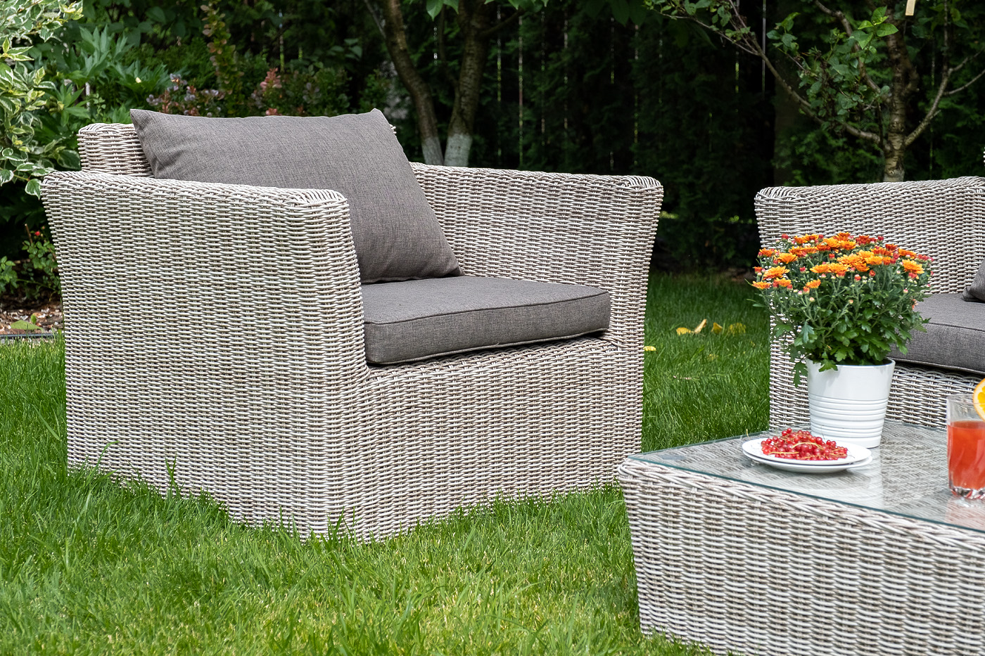 "Капуто" лаунж-зона из искусственного ротанга, цвет бежевый